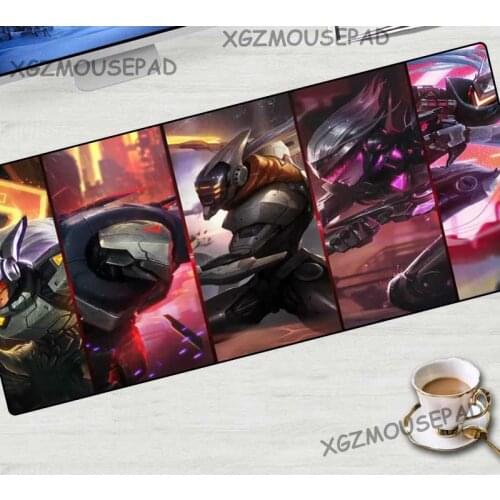 XGZ Diy Red Gaming Mouse Pad Large Lock Egde Project Role Collection Computer Desk Mat Fabric Non-slip Rubber