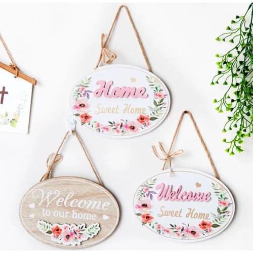 Creative Wooden Door Sign Retro Hanging Store Decorative Door Sign Home Decorative Hanging Decoration Welcome Sign