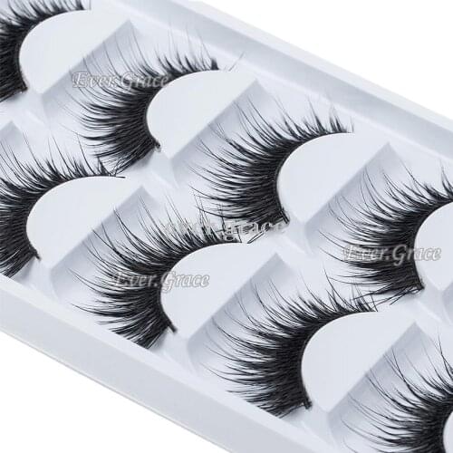 ICYCHEER 5 Pair Ultra Long Beauty False Eye Lashes Set 100% Handmade Soft Eyelashes Thick