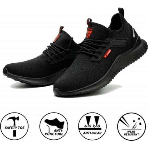 New Work Safety Shoes Men Steel Toe Cap Indestructible Working Boots Anti-smashing Men Construction Boots Safety Work Sneakers