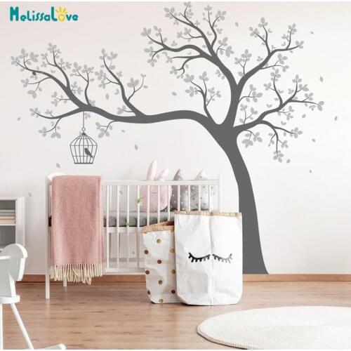 DIY Huge Large Overhanging Nursery Tree Wall Decals Stickers Decal For Baby Room Bedroom Play Room Decor BB067