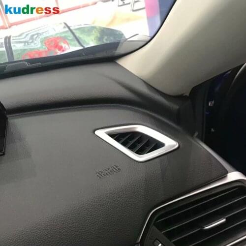 For Honda Accord 2018 2019 2020 Carbon Fiber Front Air Vent Cover Trim AC Decoration Outlet Frame Trims Car Interior Accessories