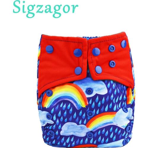 1 Charcoal Bamboo Baby Cloth Diaper Nappy Washable Reusable Double Gusset 3-15kg 8-36lbs NO INSERT