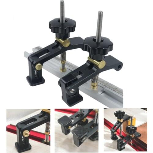 T-track Chute Quick Acting Hold Fixing Plate Jig Positioning Clamping Blocks For Workbench Accessories Woodworking Tools