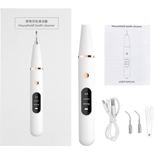 Ultrasonic Electric Dental Calculus Scaler Oral Teeth LED Sonic Tartar Remover Plaque Stains Cleaner Removal Teeth Whitening