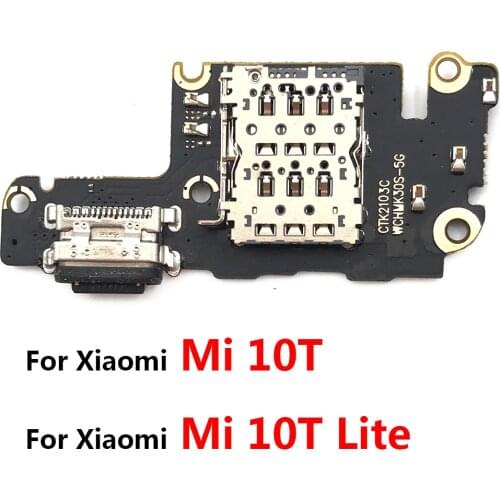 USB Charging Dock Port Connector Board Flex Cable With Mic Microphone Replacement Parts For Xiaomi Mi 10T