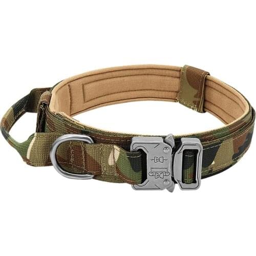 Military Tactical Dog Collar German Medium Large Dog Collars For Walking Training Durable Dog Collar Control Handle Pet Supplies