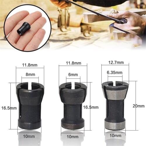 High Precision Adapter Collet 8mm 6.35mm 6mm Collet Chuck Engraving Trimming Machine Router Milling Cutter Accessories