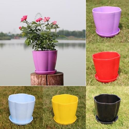 XS /S/M Pumpkin Shape Plastic Imitation Porcelain Flower Pot Succulent Garden Planter Garden supplies горшок для цветов
