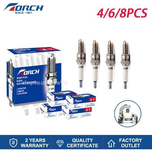 Engine Spark Plug TORCH D8RTC Replacement Is Suitable for NGK DR8EA Denso X24ESR-U Champion OE083 Autolite XS4163 4-8PCS