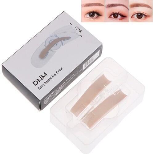 1 Box Professional Adjustable Makeup Palette Eyebrow Stamp Natural Looking Brows