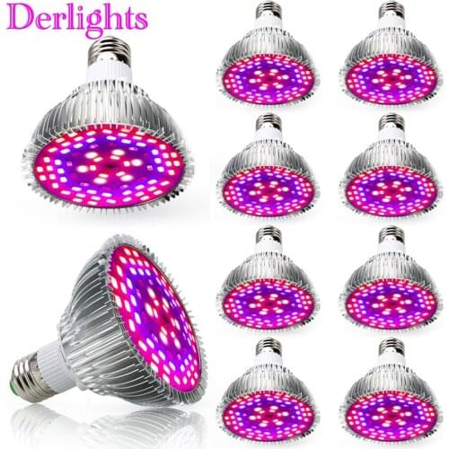 10PCS 50W 100W LED Grow Light Full Spectrum AC85~265V for Flower Vegetable Plant Hydroponics Indoor Greenhouse Growth Lamp