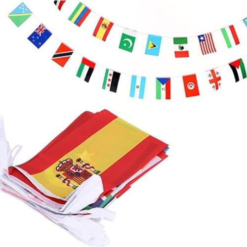 100 Countries String Flag, International Bunting Pennant Banner, Decoration for Grand Opening, Sports Bar, Party Events