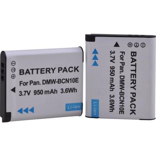 2Pcs 950mAh DMW-BCN10 DMW-BCN10E Battery for Panasonic Lumix DMC-LF1 DMC-LF1K DMC-LF1W, DMW BCN10 BCN10E BCN10PP battery