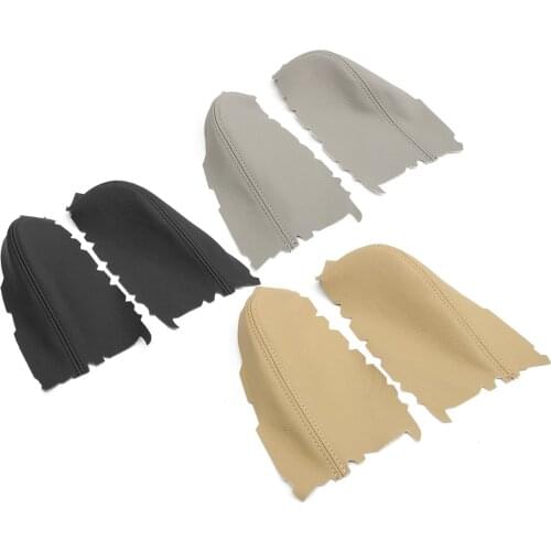 2PCS New Car Real Leather Front Door Panel Armrest Cover for Honda Pilot 2009 2010 2011 2012 2013 Grey/Beige/Black