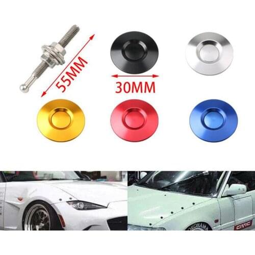 30mm Car Bonnet Pin Aluminum Hood Pins Quick Release License Plate Lock Clip