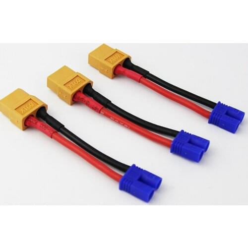 5/10/20pcs XT60/XT-60 Female To Male EC2 Connector Adapter Cable 16awg 1.96in Turnigy/Zippy