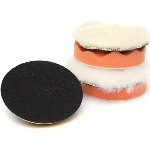 New 6Pcs 125mm Gross Polishing Buffing Pad Kit For Car Polishing With Drill M10 Adapter 5inch Polisher Pads Buffing Pad