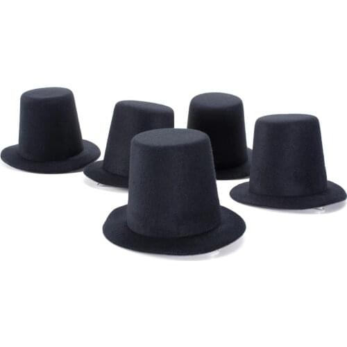 A006 10pcs/lot Mini Top Tall Hat High 9cm Millinery Fascinator Base DIY Craft Fashion Simple Solid Color Hats
