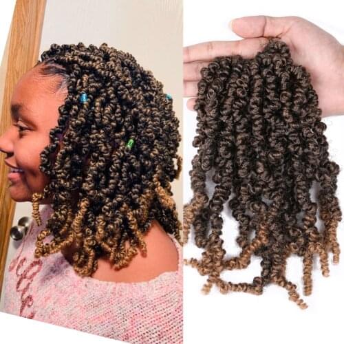 Belle Show Synthetic Pre-twisted Spring Twist curly Hair Bomb Kinky Twist Passion Twist Crochet Hair Extensions For Black Women