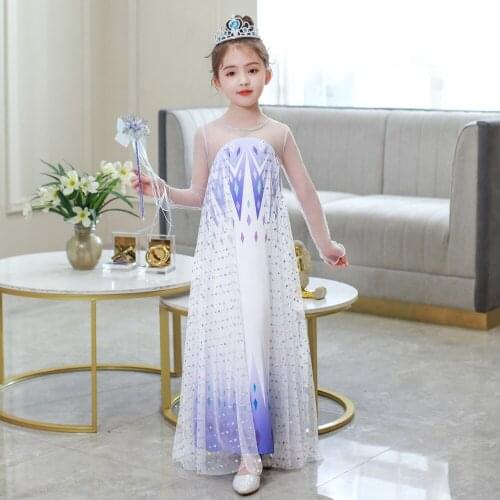 Girls Princess White Dress Costume Dressing Up With Cape For Summer Girl Carnival Fancy Party Dress Child Clothing 2-10