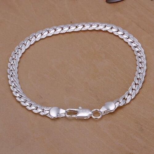 Bracelet 925 Silver Bracelet 925 Silver Trendy Jewelry Bracelet For Men Jewelry Wholesale Jewelry Free Shipping wtqr LH199