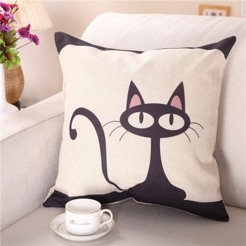 Nordic Style Geometric Cushion Cover Linem Pillowcase for Car Home Bedroom Sofa Decor 40x40cm Cat Throw Pillow Covers