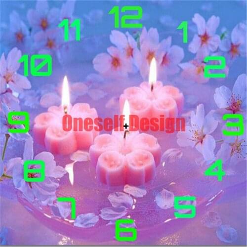 Flower diamond embroidery full set clock diamond painting clock diy frame Christmas gifts diamond mosaic rhinestone pictures