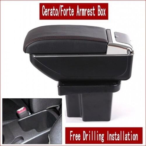 For KIA Cerato/Forte/k3 armrest box car-styling central Store content box with cup holder interior accessories part 2009-2016