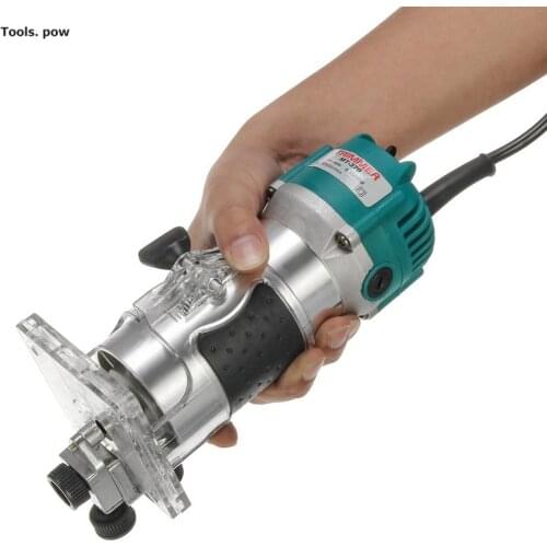 Woodworking Electric Trimmer EU Plug UK US Plug 800 Watts Wood Router Carving Machine Router Woodworking Power Tools Blue
