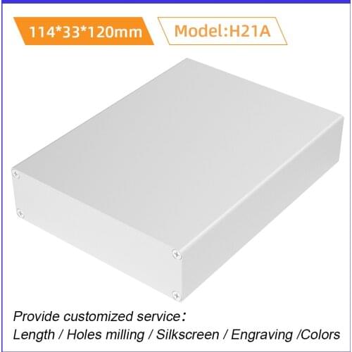 Diy Electronics Aluminum Box Pcb Circuit Board Enclosure Component Housing Custom Service Black Case CNC Machine H21 114*33mm