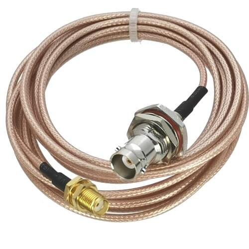 Cable BNC Female jack bulkhead to SMA female jack nut bulkhead RG316 Pigtail jumper cable 4inch~10M