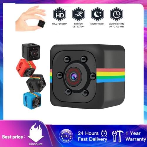 1080P Mini Camera SQ11 Car DVR DV Video Recorder Camcorder IR Night Vision Home Security 140 Degree Wide Angle Camcorders