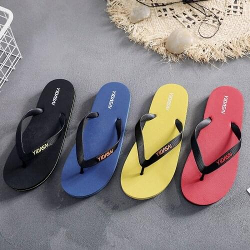 Mens Flip-Flops Summer Beach Anti-Slip Angle Ping Sandals and Slippers Fashion Outdoor Student Slippers Trend Wear-Resistant