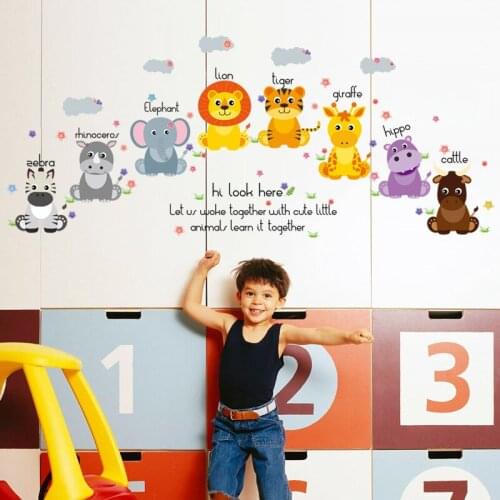 Wall stickers animal kindergarten childrens room bedroom living room background home decoration decal