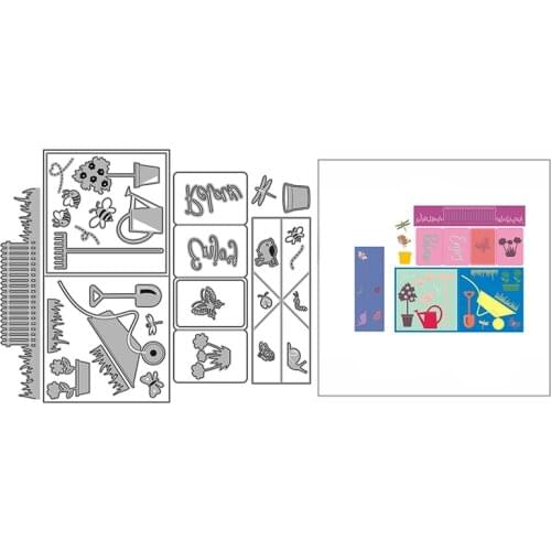 New Enjoy Relax Butterfly Bee Flower Craft Embossing 2021 Metal Cutting Dies for Decor Scrapbooking Album Card Making No Stamps