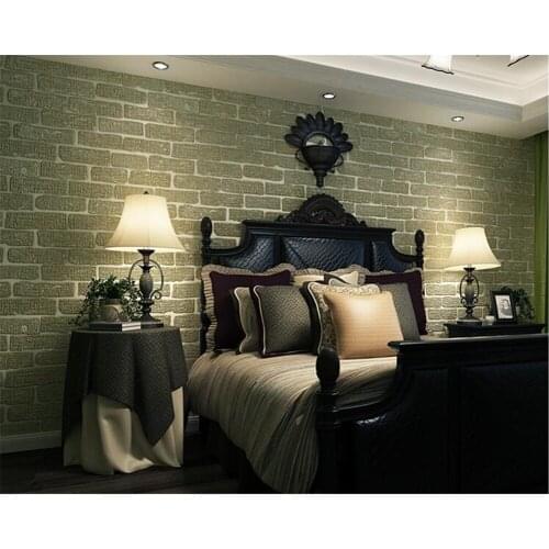 Beibehang papel de parede Stereo Brick Nonwovens Wallpaper Mediterranean Modern Simple Bedroom Living Room Backdrop Wall tapety