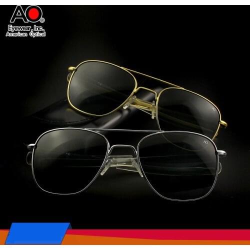 2020 Aviation Pilot Sunglasses Men vintage brand designer American Army Military Optical AO Sun Glasses de sol masculino