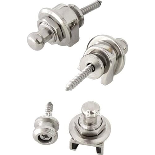 Wholesale10Pcs/Lot Schalla Silver Guitar Strap Lock Pins Bass Nickel Round Head Skidproof Straplock Made of Copper Free Shipping
