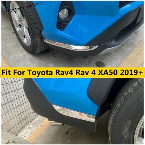 Yimaautotrims Front / Rear Tail Under Bumper Stripes Protector Corner Panel Cover Trim For TOYOTA RAV4 RAV 4 XA50 2019 2020 2021