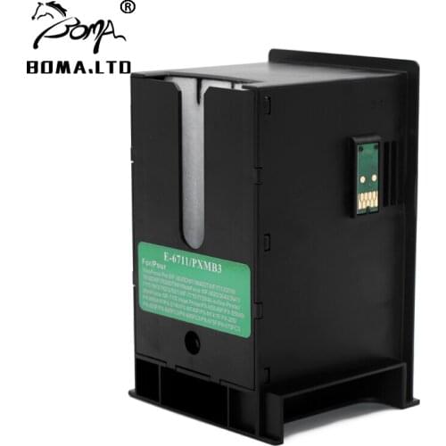 T6711 Ink Maintenance Box Tank For Epson 7715DWF 7710DWF 7720DTWF 7721DTWF 7110DTW 7610DWF 7620DTWF 3620DWF 3640DTWF Resetter