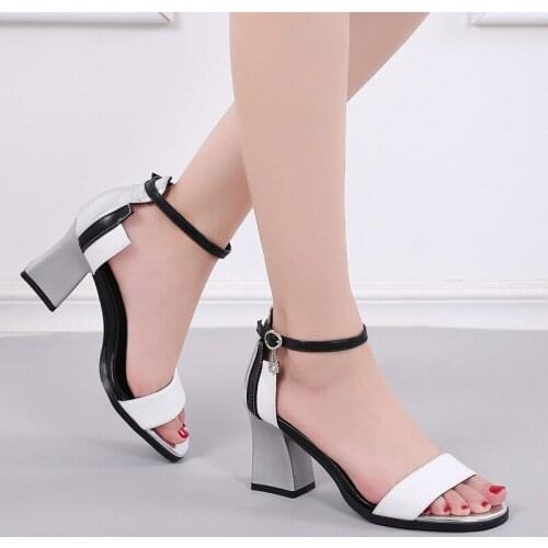 Summer Women Shoes Gladiator Buckle Strap Womens Sandals Fashion Chunky Ladies Sandals For Woman Ankle Strap Footwear