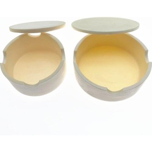 Dental Lab CAD crucible for zirconia crowns sintered crucible with cover round shape holding beads in oven