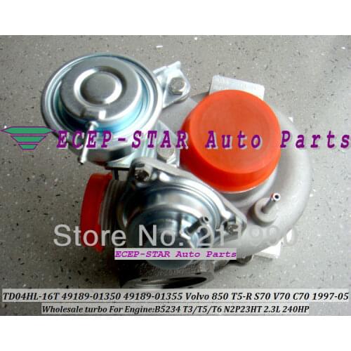 TD04H 49189-01355 49189 01355 4918901355 8601238 Turbo For VOLVO 850 T5-R S70 V70 C70 1996- B5234FT B5234 T3 T5 T6 N2P23HT 2.3L