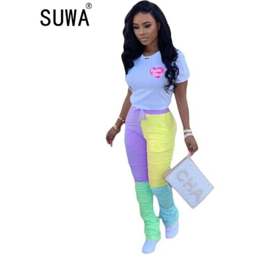 Women Elastic Stacked Pants Leggings High Waist Flare Bell Bottom Ruched Stack Trousers Draped Jogger Pants Sweatpants