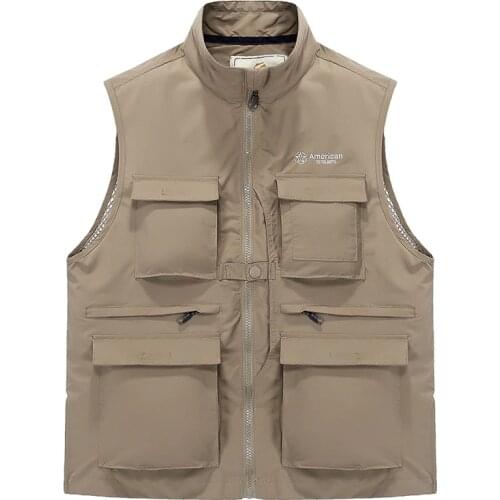 Fishing Vest Men Summer Traveler Sleeveless Jackets Waistcoat Outdoors Casual Vest With Many Pockets Work Vest Photographer