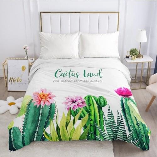 1pc Luxury Duvet cover Quilt/Blanket/Comfortable Case Single Double Queen King Size Bedding 140x200 240x220 Succulent cactus