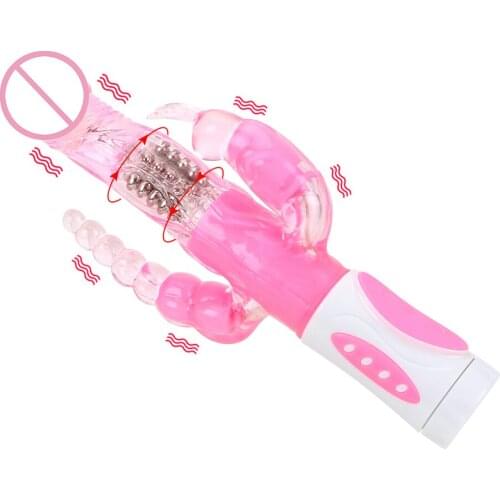 12 Vibrations Dildo Vibrator Sex Products Rabbit Clit Vibrator Rotation Clitoris Stimulation G-spot Massager Sex Toys for Women