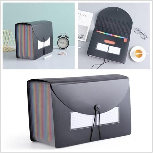 2021 New 24 Pocket A4 Office Multilayer Expanding File Box Folder Document Organiser School Office Stationery File Supplies