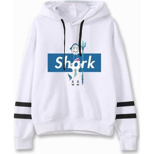 2021 Gawr Gura Little Shark Japanese Hoodies Sweatshirt Parallel Bars Hot Trend Long Sleeve Casual Streetwear Pullovers Clothes